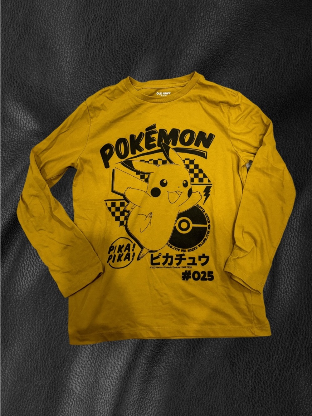 Old Navy Kids' Pikachu Long-Sleeve Shirt - Mustard Color